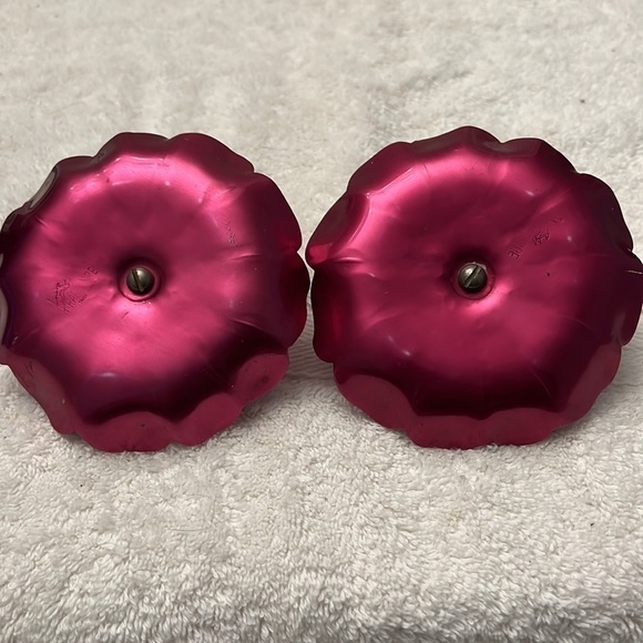 Kraftware Pink Aluminum Candle stick Holders 1950s - Picture 4 of 10